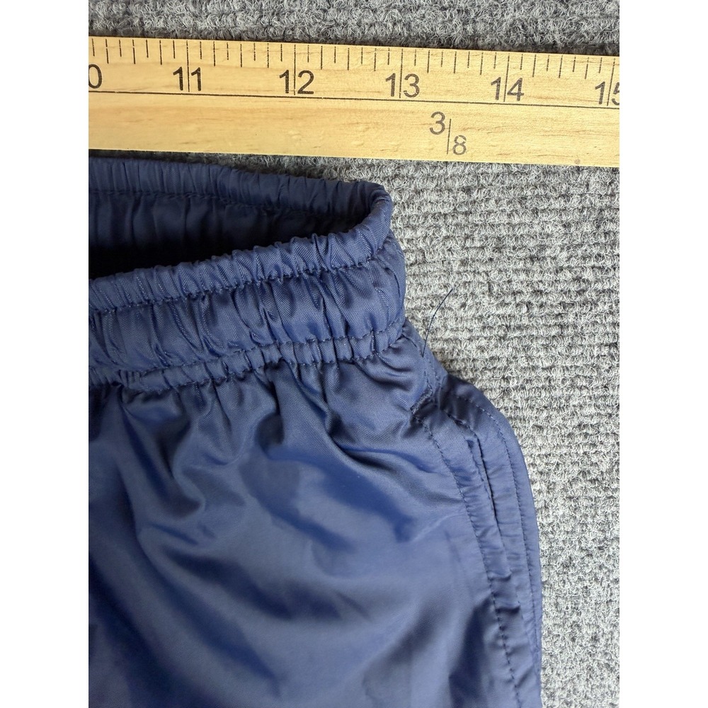 Vintage NIKE Windbreaker Pants 90s Youth Large 14-16 Navy Blue Ankle Zip Lined - Picture 8 of 10